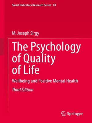 cover image of The Psychology of Quality of Life